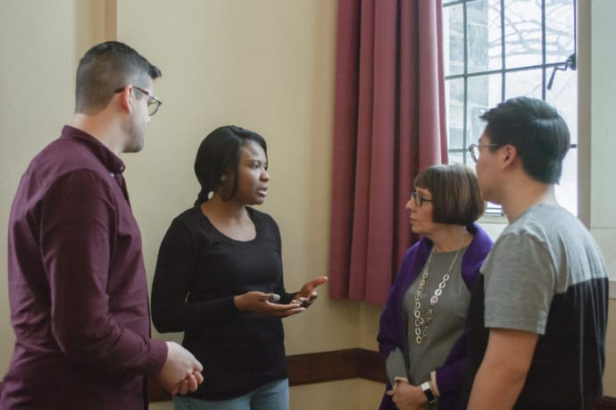 students having discussion in classroom